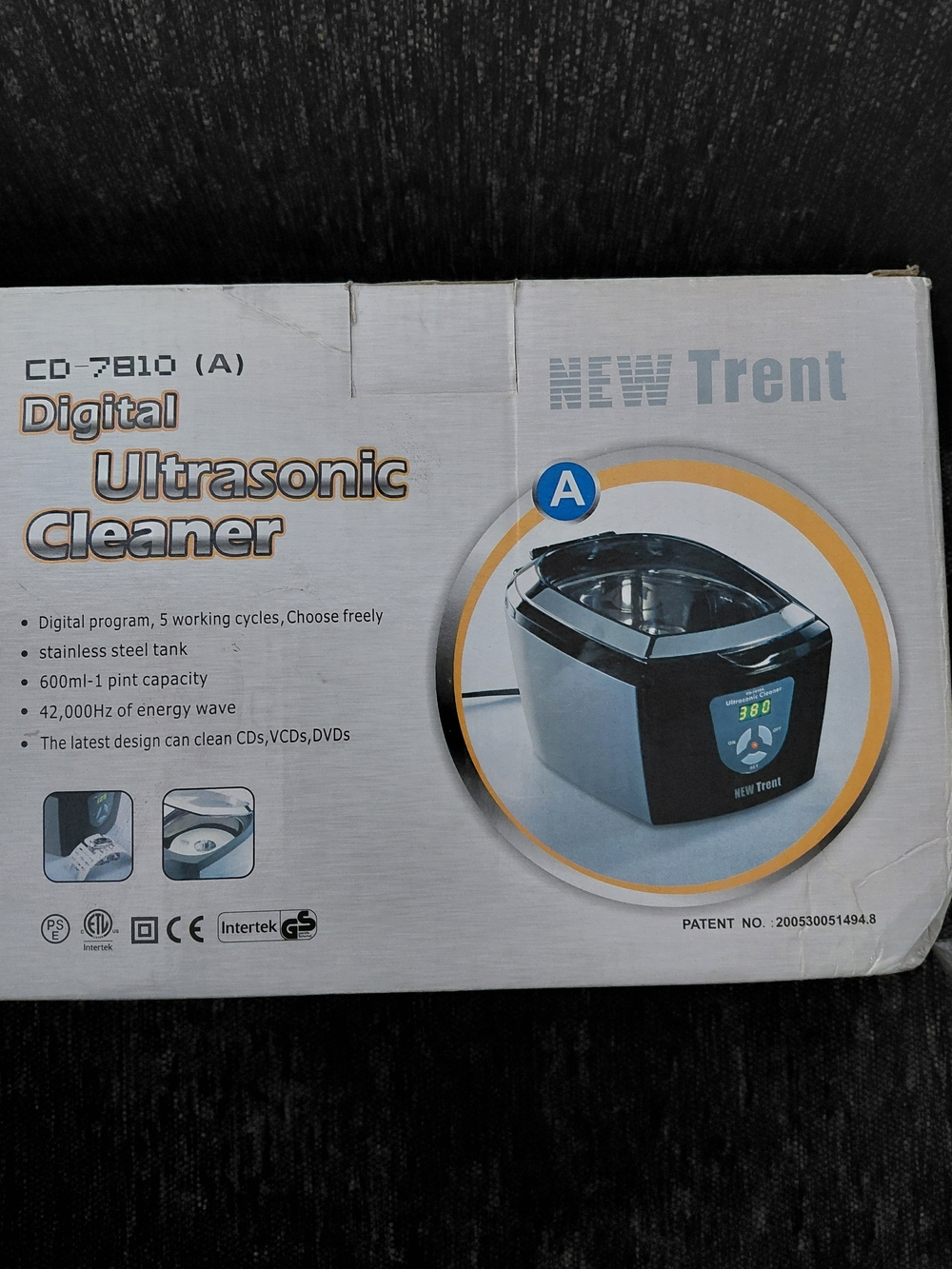 Black Ultrasonic Cleaner with Digital Controls